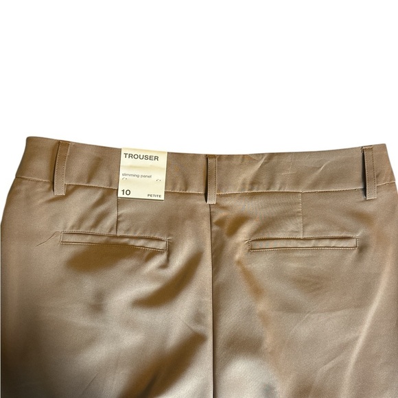 NWT Cleo petites stretch trouser two front pockets front slimming panel camel - Picture 9 of 10